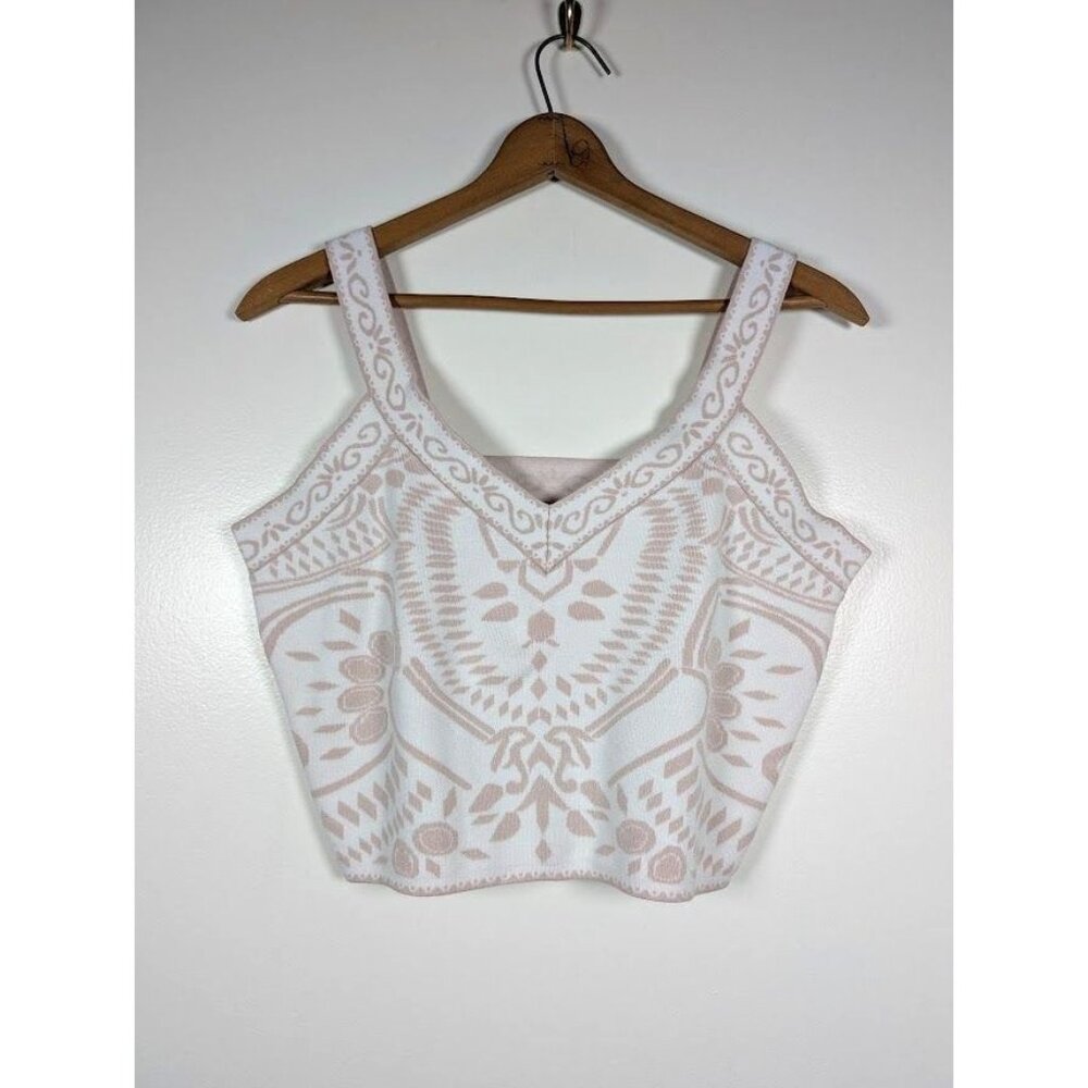 Express‎ Sweater Tank Top Sz XL Crop Grunge Boho Fairy Festival Indie Y2K Hippie